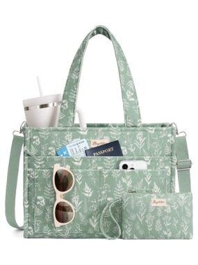 Corduroy Tote Bag 15 Pockets Laptop Teacher Nurse Work